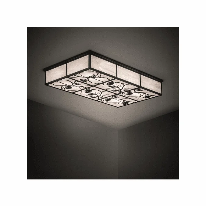Meyda Custom 117123 Mountain Pine Craftsman Cafe-Noir Flush Mount Lighting