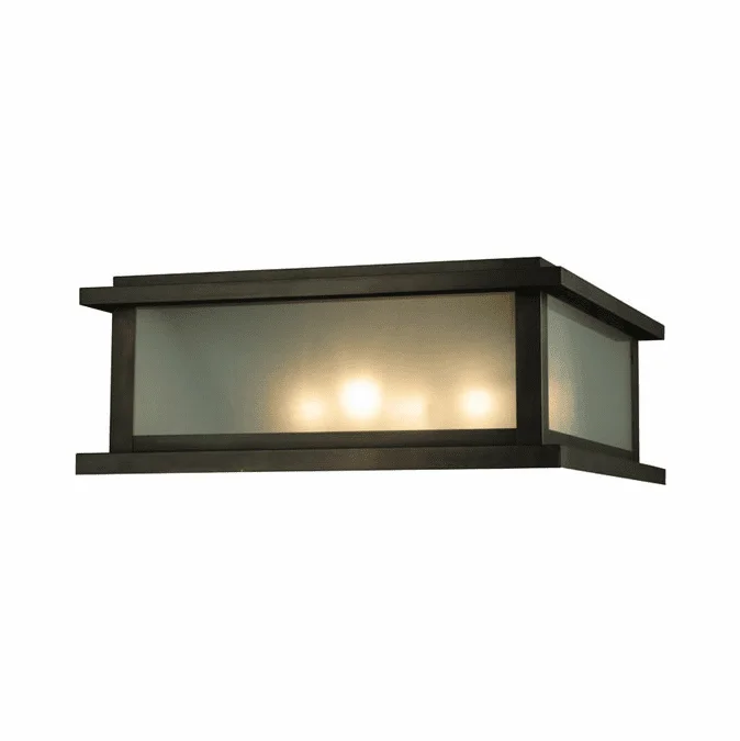 Meyda Custom 130949 Mission Craftsman Brown Exterior Pier Mount