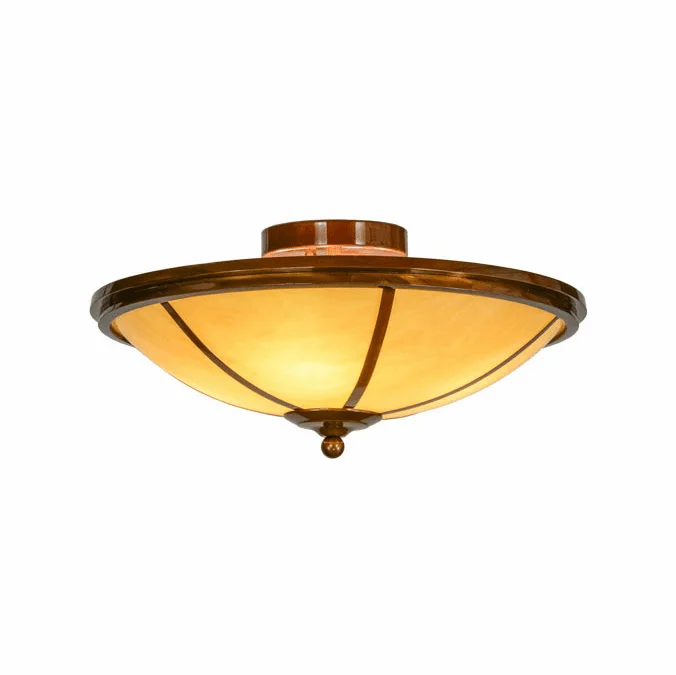 Meyda Custom 153553 Commerce Transparent Copper Earth Marble Acrylic Overhead Light Fixture