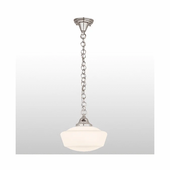 Meyda Custom 159657 Revival Schoolhouse Polished Nickel Drop Lighting