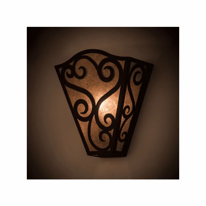 Meyda Custom 181726 Rena Cajun Spice / Silver Mica Wall Lighting