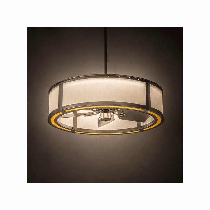 Meyda Custom 192435 Maplewood Nickel Eggshell LED Chandel-Air Home Ceiling Fan