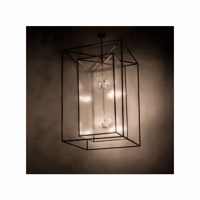 Meyda Custom 192632 Kitzi Box Rainstone Idalight Timeless Bronze Foyer Lighting