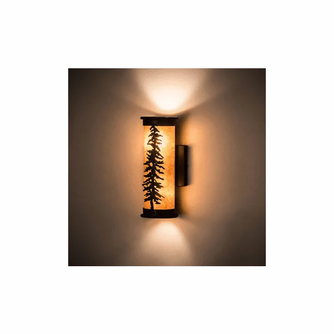 Meyda Custom 197883 Tamarack Rustic Black Textured Wall Sconce Lighting