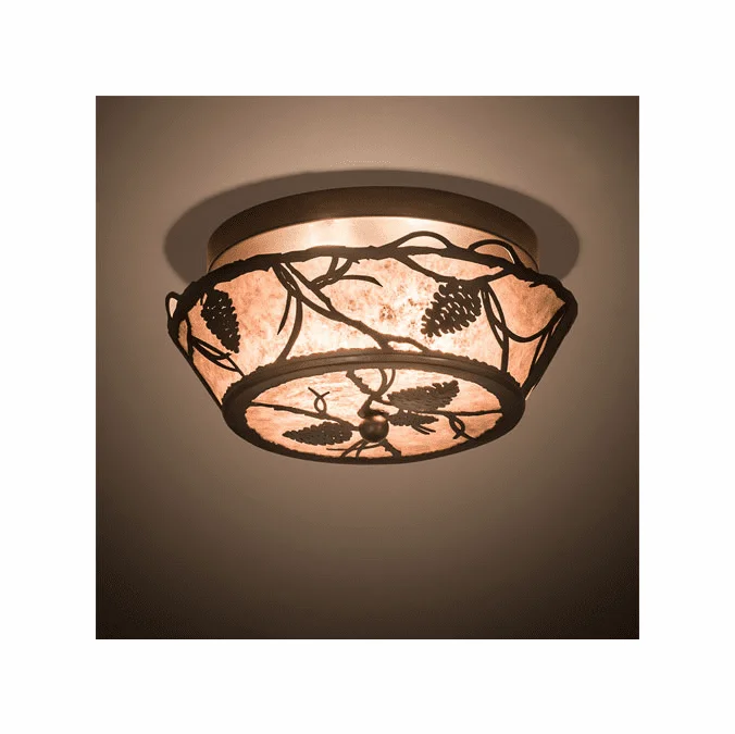 Meyda Custom 197919 Whispering Pines Country Bronze LED Ceiling Light