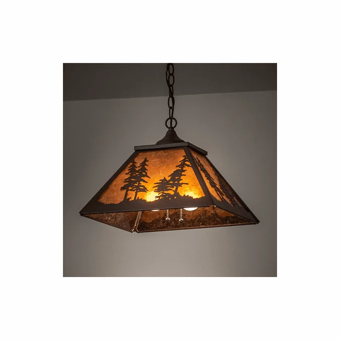 Meyda Custom 226614 Tall Pines Mission Cafe-Noir Pendant Lighting