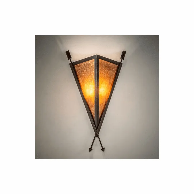 Meyda Custom 233675 Desert Arrow Contemporary Rust Sconce Lighting