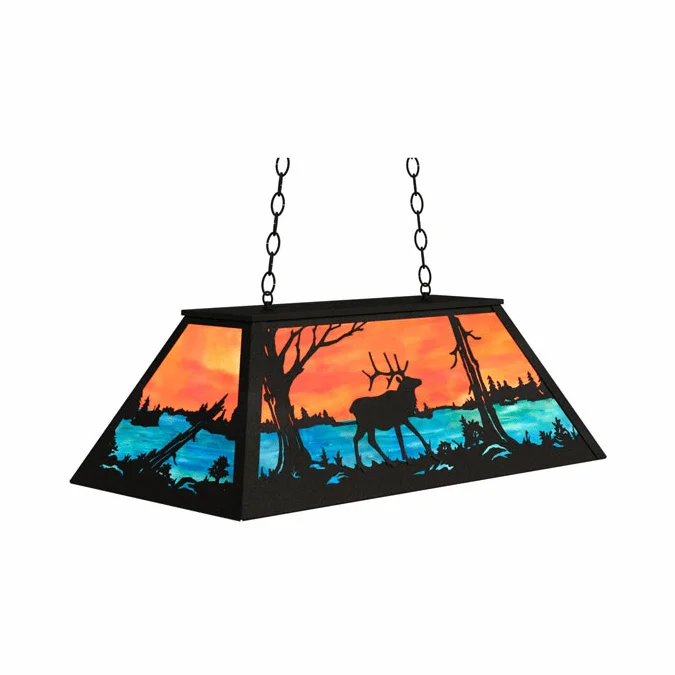 Meyda Custom 234142 Elk at Lake Rustic Kitchen Island Light