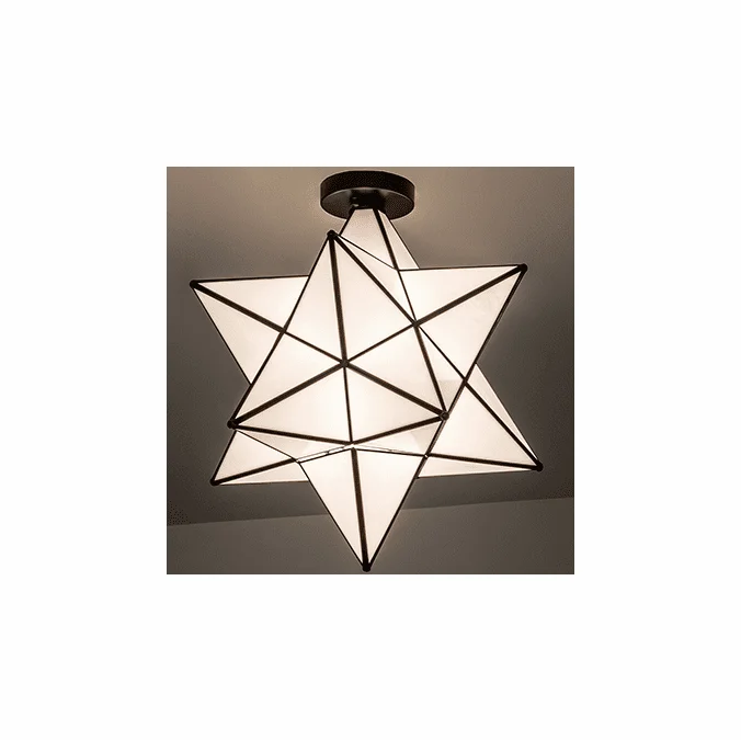 Meyda Custom 239498 Moravian Star Modern Mahogany Bronze Ceiling Light