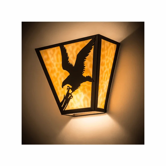 Meyda Custom 23952 Strike of the Eagle Country Timeless Bronze Sconce Lighting