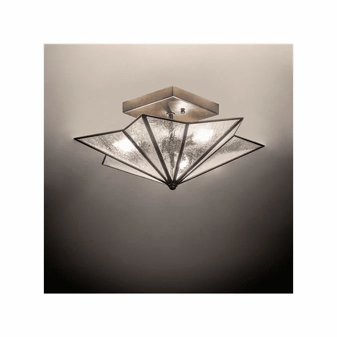 Meyda Custom 242585 Star Contemporary Black Flush Mount Lighting