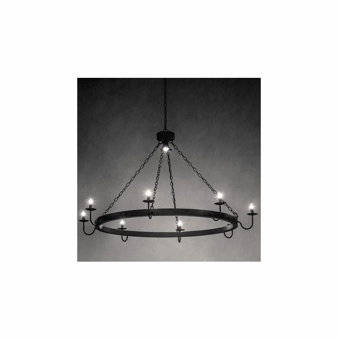 Meyda Custom 252175 Suffolk Black Ceiling Chandelier