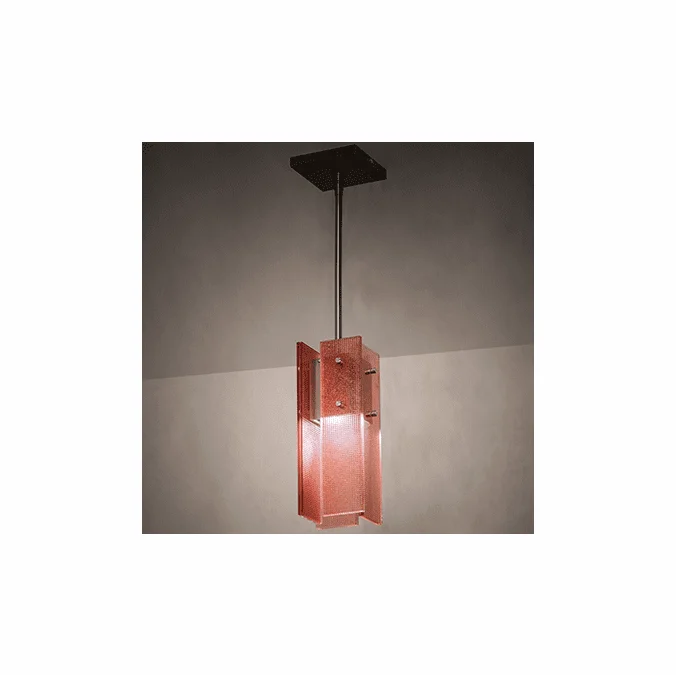 Meyda Custom 253890 Shutter Modern Nickel LED Mini Pendant Lamp