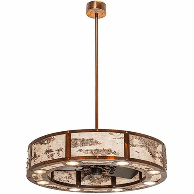Meyda Custom 267436 Birchwood Mission Vintage Copper Ceiling Fan