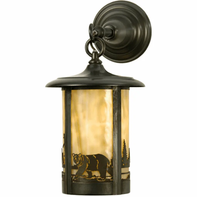 Meyda Custom 28785 Fulton Country Craftsman Brown Exterior Wall Light Sconce