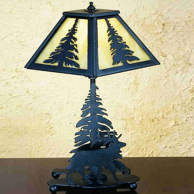 Meyda Custom 31397 Lone Elk Country Table Lighting
