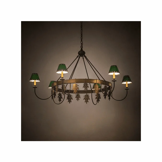 Meyda Custom 51291 Oak Leaf Chandelier Light