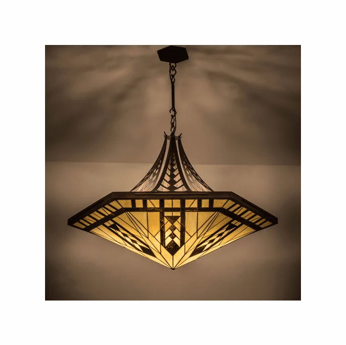 Meyda Custom 98959 Sonoma Tiffany Cinnamon Coffee Metallic Pendant Lamp