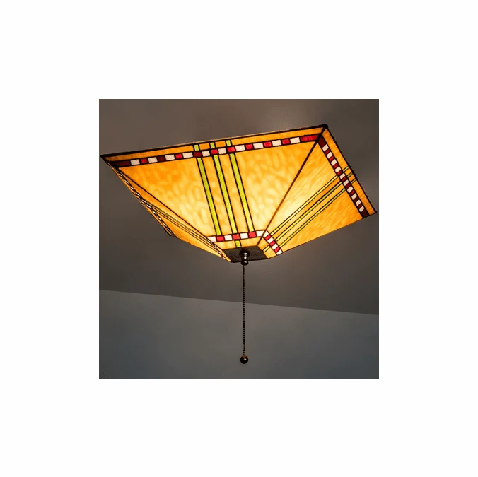 Meyda Lighting 254214 Prairie Corn Tiffany Mahogany Bronze Ceiling Lighting