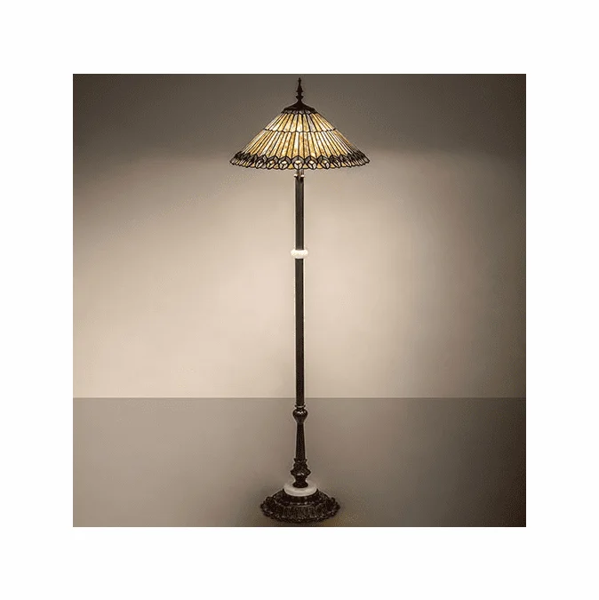 Meyda Lighting 280073 Tiffany Jeweled Peacock Tiffany Lighting Floor Lamp