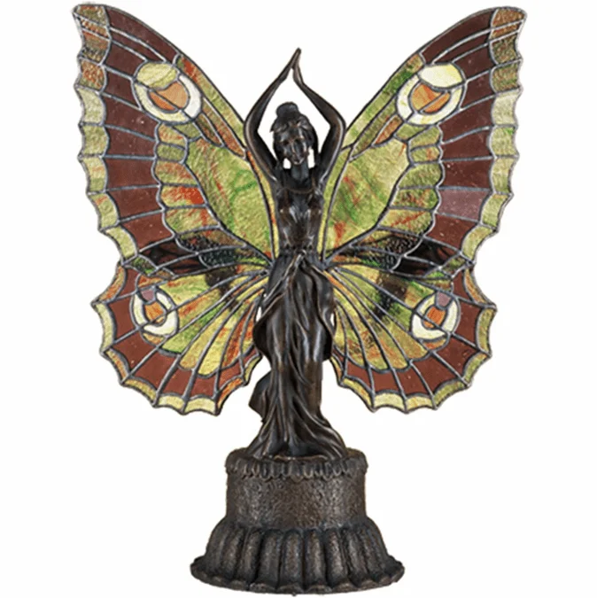 Meyda Lighting 48018 Butterfly Lady Tiffany Table Light