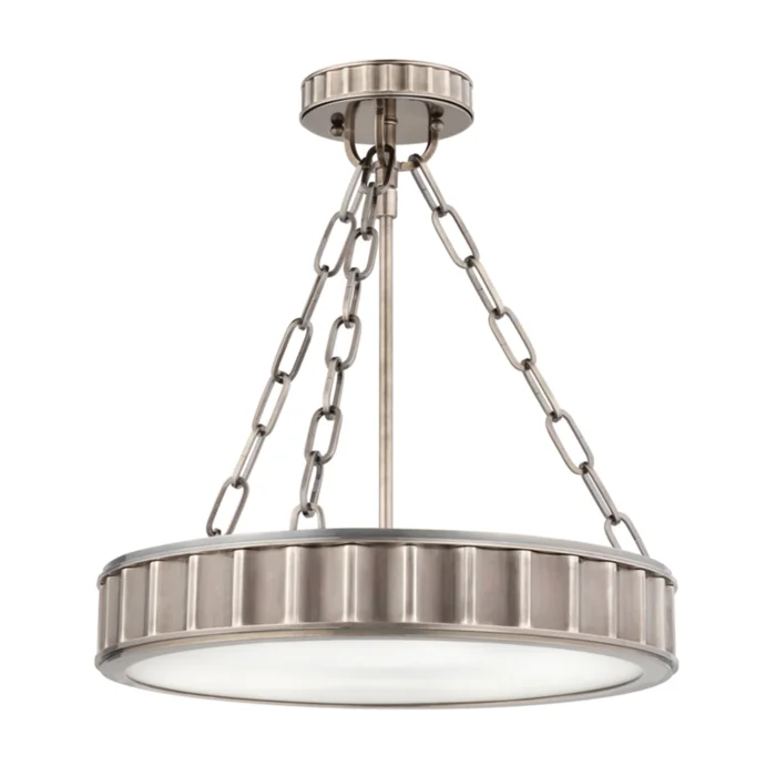 Middlebury 3-Light Semi Flush in Historic Nickel 15.5L x 15.5W x 16.75H