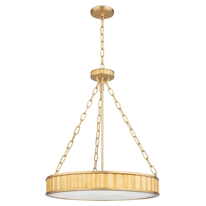 Middlebury 5-Light Pendant in Aged Brass 21.5L x 21.5W x 24.5H