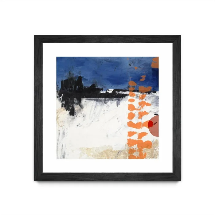 Midnight Rise Ii Matted and Framed Black 30×30 Wall Art|uvre dart murale encadre noire et mate Midnight Rise Ii 30×30