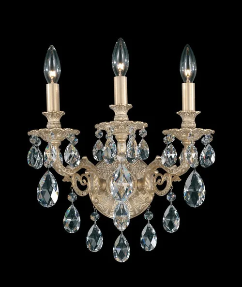 Milano 3 Light 120V Wall Sconce in Heirloom Gold with Heritage Handcut Crystal (168|5643-22H)