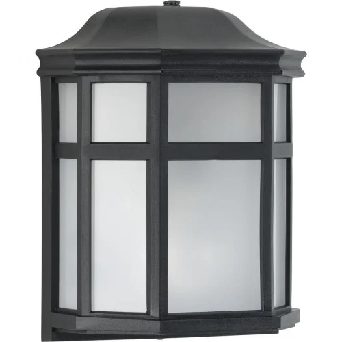 Milford Non-Metallic Lantern Collection One-Light Textured Black Frosted Shade Traditional Outdoor W (149|P560283-031-PC)