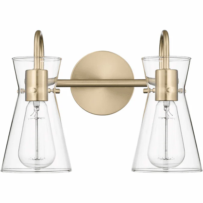 Millennium 21002-MG Camellia Contemporary Modern Gold 2-Light Bathroom Wall Sconce