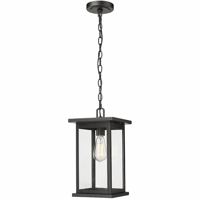 Millennium 4123-PBK Bowton Powder Coated Black Outdoor Drop Lighting