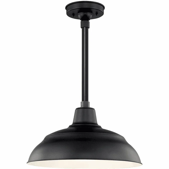 Millennium RWHCGS17-SB-PENDANT R-Series Vintage Satin Black 17″ Outdoor Drop Lighting