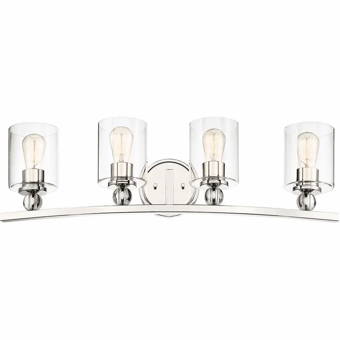 Minka Lavery 3080-613 Studio 5 Polished Nickel 4-Light Bathroom Light Fixture