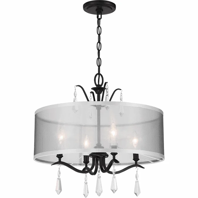 Minka Lavery 4443-66A Laurel Estate Crystal Coal Hanging Light Fixture