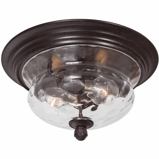 Minka Lavery 8769-166 Merrimack Contemporary Corona Bronze Outdoor Flush Ceiling Light Fixture