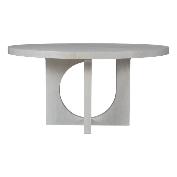 misty gray apostrophe round dining table