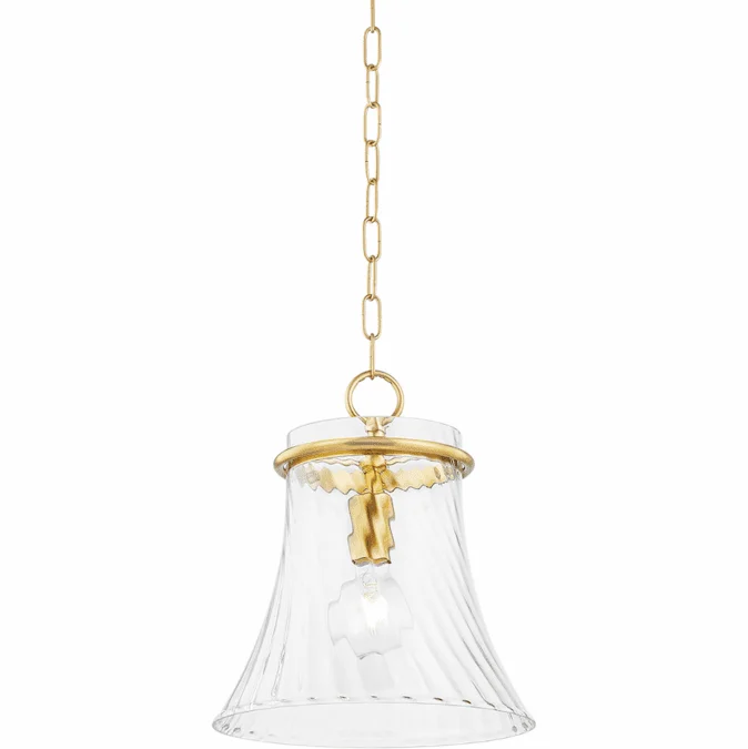 Mitzi H824701S-AGB Cantana Aged Brass 13″ Pendant Lamp