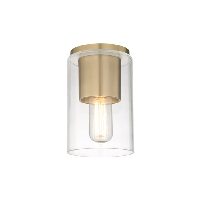 Mitzi Lula 1-LT Flush Mount – Aged Brass – H135501-AGB