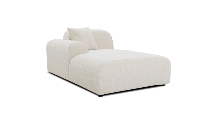 Mobital Arcos 3Pcs (Chair RAF+Armless+Chaise LAF) Sectional Tortilla Boucle Fabric SEL-ARCO-TORB-3PCS