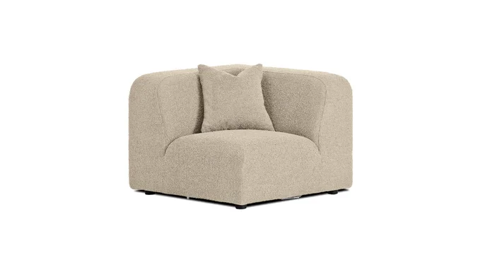 Mobital Arcos Corner Frost Beige Teddy Fabric SEC-ARCO-FROB-CORNE
