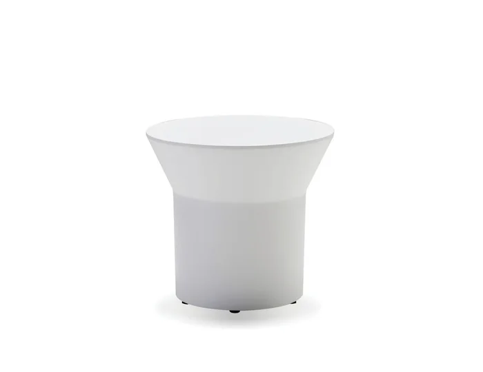 Mobital Boracay End Table White Solid Surface Solid Surface Base Indoor-Outdoor WEN-BORA-WHIT-