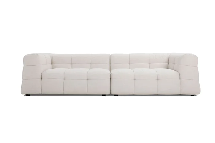 Mobital Bubble Upholstered Sofa Almond Milk Fabric SOF-BUBB-ALMI-