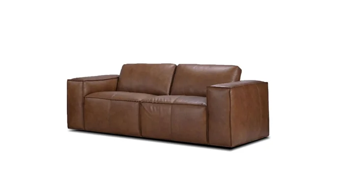 Mobital Chicago Sofa Cacao Brown Leather SOF-CHIC-CABR-