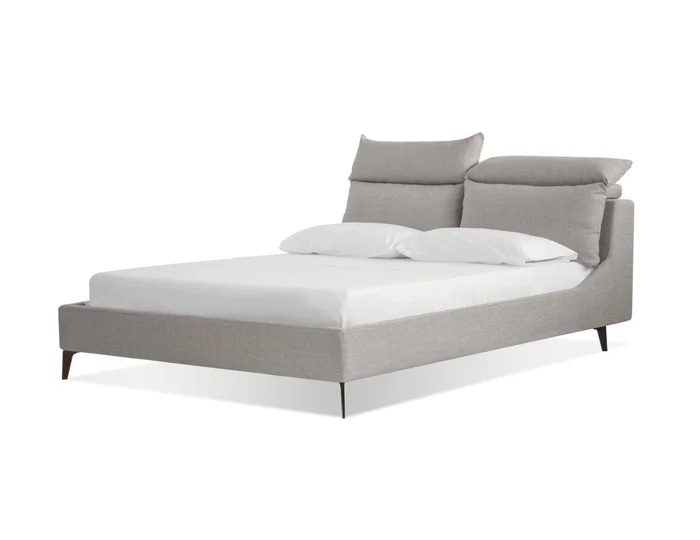 Mobital Chillout Bed King Stone Boucle Fabric/Adjustable Headreast BED-CHIL-STON-KING