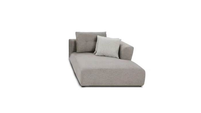 Mobital Como Chaise RSF Birch Beige Base/ Bone Rib Weave Cushion Fabric SEC-COMO-BIBE-CHRSF