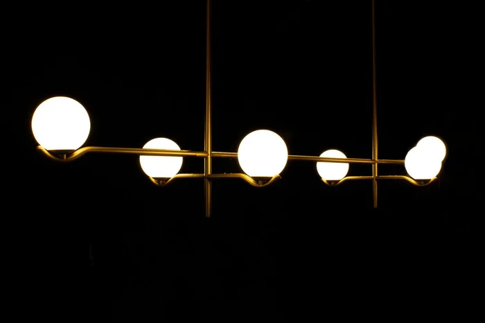 Mobital Constellation Pendant Lamp White Glass Matte Brass Frame ALP-CONS-BRAS-