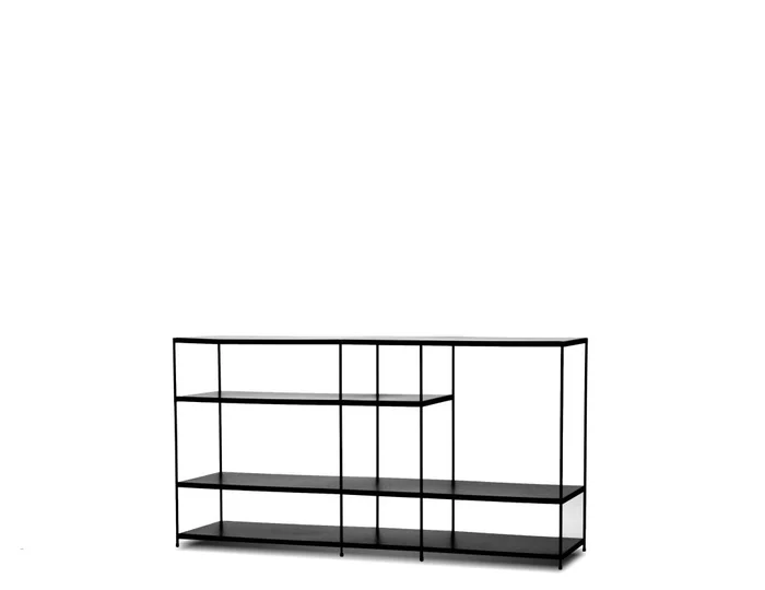 Mobital Etta Small Buffet Black Small Black Powder Coated Steel Frame DBR-ETTA-BLAC-METAL