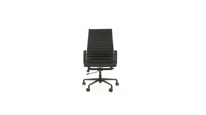 Mobital Falcon Tall Office Chair Black Leather Powder Coated Black Frame With Castors OCH-FALC-BLAC-TPCBL