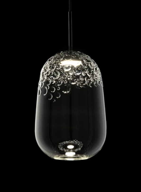 Mobital Galu Pendant Lamp Black/ Glass ALP-GALU-BLAC-GLAS